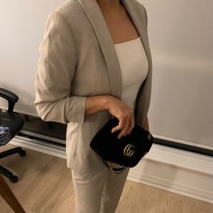 Beige suit (blazer and trouser/ dress pants)